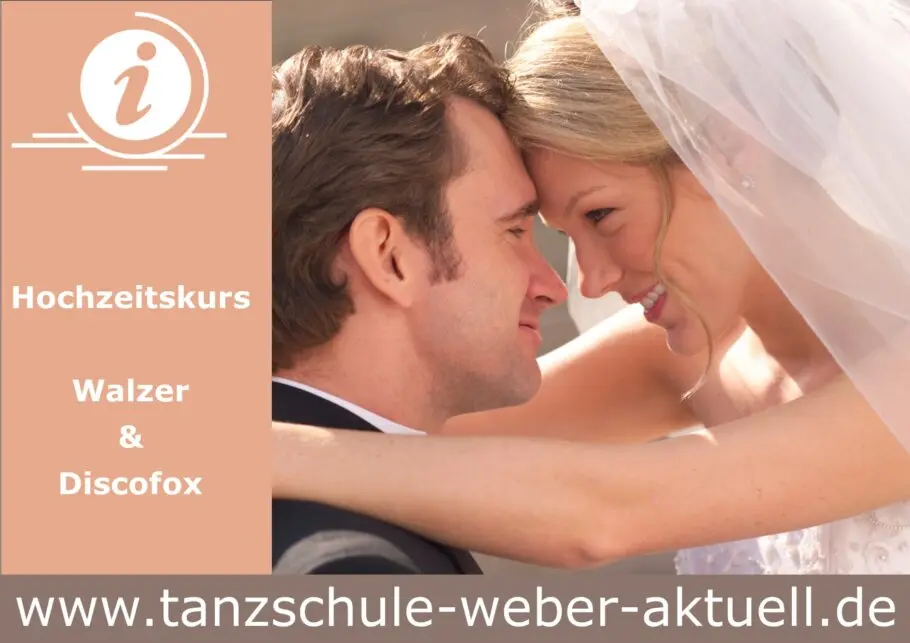 Bild mit Brautpaar für Workshop Hochzeitskurs mit Discofox & Walzer
